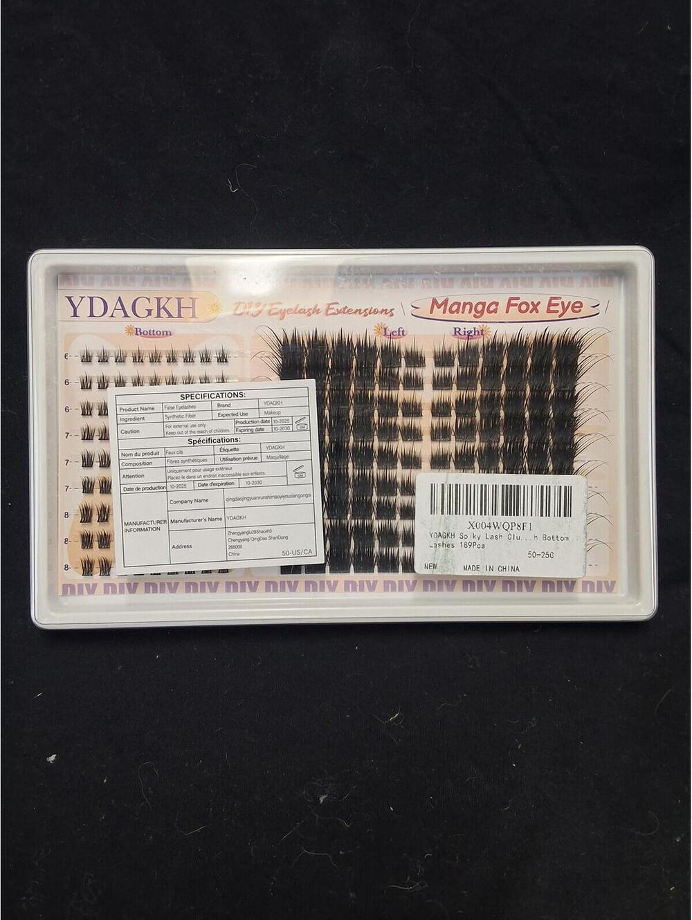 YDAGKH DIY Manga Fox Eye Eyelash Extensions - 189 Pcs